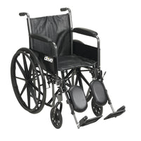 Silver Sport 2 Wheelchair, Detachable Full Arms, Elevating Leg Rests, 16" Seat RIO Medical Supplies