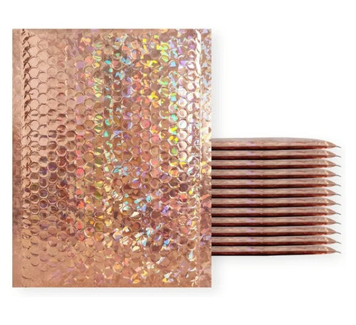 Champagne Metallic Bubble Mailers Size 5x9 Padded Shipping Bags
