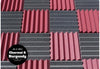Easy Mount Acoustic Foam Kit - 12x12x2" Acoustic Foam Panels With Adhesive - Wedge Style - 4 Pack