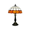 Antique Tiffany-Style Lamp with Check Pattern