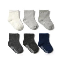 Children Cotton  6 Pairs/Set Anti-slip Socks For Boys Girl Rubber Kid Floor Sock With Grips For 0 To 6 Years Kids