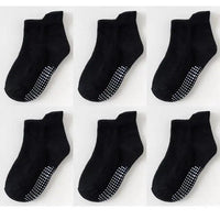Children Cotton  6 Pairs/Set Anti-slip Socks For Boys Girl Rubber Kid Floor Sock With Grips For 0 To 6 Years Kids