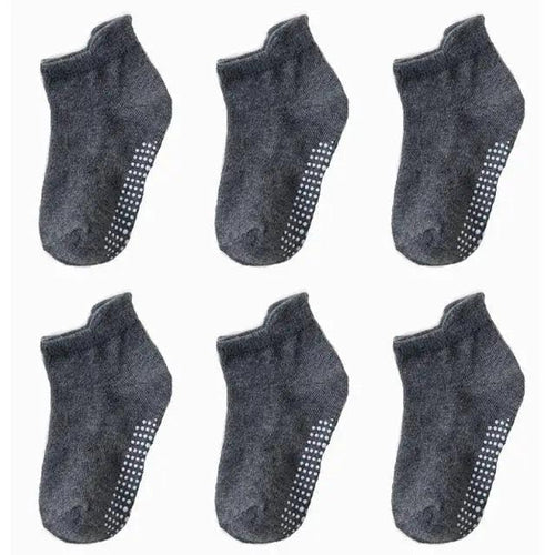 Children Cotton  6 Pairs/Set Anti-slip Socks For Boys Girl Rubber Kid Floor Sock With Grips For 0 To 6 Years Kids