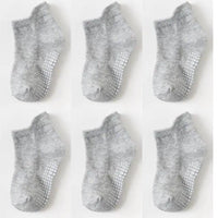 Children Cotton  6 Pairs/Set Anti-slip Socks For Boys Girl Rubber Kid Floor Sock With Grips For 0 To 6 Years Kids