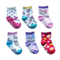 Children Cotton  6 Pairs/Set Anti-slip Socks For Boys Girl Rubber Kid Floor Sock With Grips For 0 To 6 Years Kids