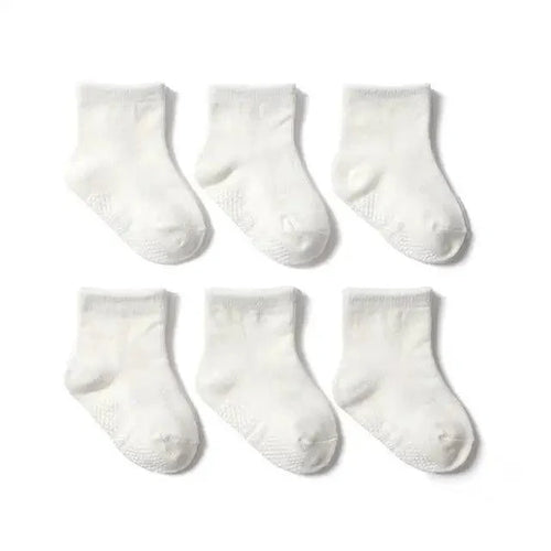 Children Cotton  6 Pairs/Set Anti-slip Socks For Boys Girl Rubber Kid Floor Sock With Grips For 0 To 6 Years Kids