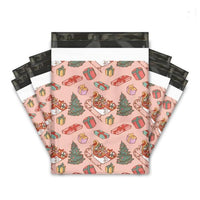 Christmas Sleigh Poly Mailers Size 10x13 Winter Shipping Bags