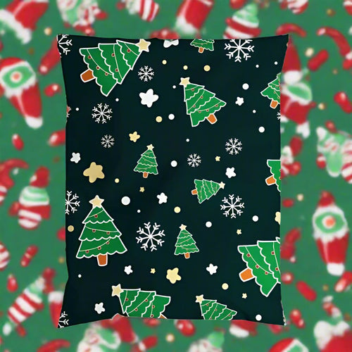 Christmas Tree Poly Mailers Size 10x13 Shipping Bags