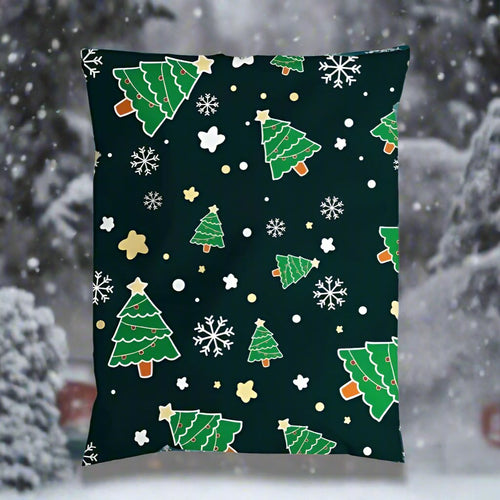 Christmas Tree Poly Mailers Size 10x13 Shipping Bags