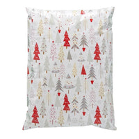 Christmas Trees Poly Mailers Size 14.5x19 White Christmas Shipping Bags