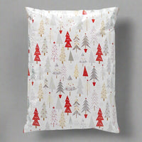Christmas Trees Poly Mailers Size 14.5x19 White Christmas Shipping Bags