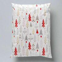 Christmas Trees Poly Mailers Size 14.5x19 White Christmas Shipping Bags