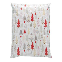 Christmas Trees Poly Mailers Size 14.5x19 White Christmas Shipping Bags
