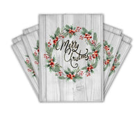 Christmas Wreath Poly Mailers Size 10x13 Shipping Bags