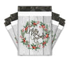 Christmas Wreath Poly Mailers Size 10x13 Shipping Bags