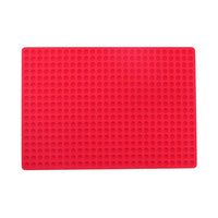 Circular Hole Silicone Grill Mat BBQ Mat Barbecue Roast Chicken Mat Baking Pan Mat Multifunctional Microwave Mat Table Placemat Pyramid Pan Non Stick Fat Reducing Silicone Baking Mat Oven Cooking Baking BBQ Mat Sheets