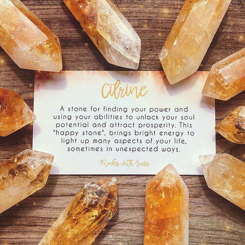 Citrine Crystal Quartz Bracelet Natural Gemstone Beads