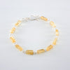 Citrine Sterling Silver Bracelet Natural Gemstone Handmade