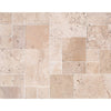 Classic Beige Travertine Tiles Antique Pattern Brushed and Chiseled - Livfloors Collection