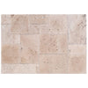 Classic Beige Light Travertine Tiles Antique Pattern Tumbled - Livfloors Collection