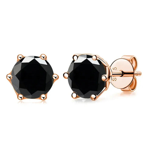 0.5-1ct D Color Moissanite Stud Earrings 925 Sterling Silver Gold Plated
