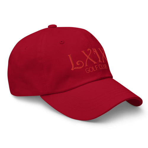 LXIX GOLF CLUB LXIX GOLF CLUB Curve Logo Dad Hat - Red Logo