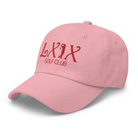 LXIX GOLF CLUB LXIX GOLF CLUB Curve Logo Dad Hat - Red Logo