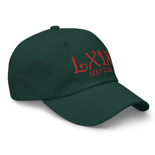LXIX GOLF CLUB LXIX GOLF CLUB Curve Logo Dad Hat - Red Logo