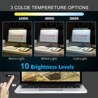 Clip-On Monitor Light Bar with USB Powered and 3 Color Modes