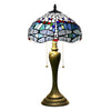 Colorful Dragonfly Tiffany-Inspired Lamp