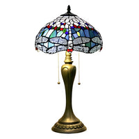 Colorful Dragonfly Tiffany-Inspired Lamp
