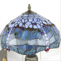 Colorful Dragonfly Tiffany-Inspired Lamp