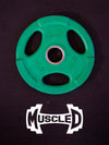 RUBBER COATED COLORED OLYMPIC PLATES: Rubber Plates, per Pair - Muscle D Fitness - Weights Pairs