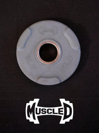 RUBBER COATED COLORED OLYMPIC PLATES: Rubber Plates, per Pair - Muscle D Fitness - Weights Pairs