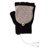 Comfortable Warm USB Heating Winter Gloves Hand Warmers Fingerless Mittens Hand Laptop Half Electric Heating Gloves Soft Hands Warmer