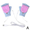 Comfortable Warm USB Heating Winter Gloves Hand Warmers Fingerless Mittens Hand Laptop Half Electric Heating Gloves Soft Hands Warmer