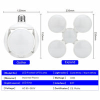 Compact Foldable Ball Light with Football Shape and LED Glow