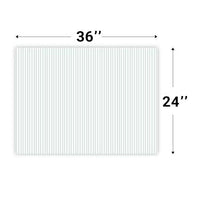 Corrugated Plastic Sheets - 24 x 36 inches - Acoustic Foam Backing