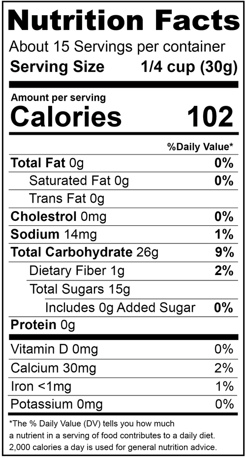 Mango Chunks, Low Sugar, Imported