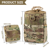 Tactical Dump Pouch Molle Storage Bag Tactical Waist Bag, Drawstring Folding Magazine Dump Bag