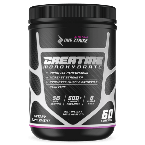 Creatine Monohydrate Ultramicronized | 5g Per Serving, 60 Servings | ONE ZTRIKE by ZNETICS