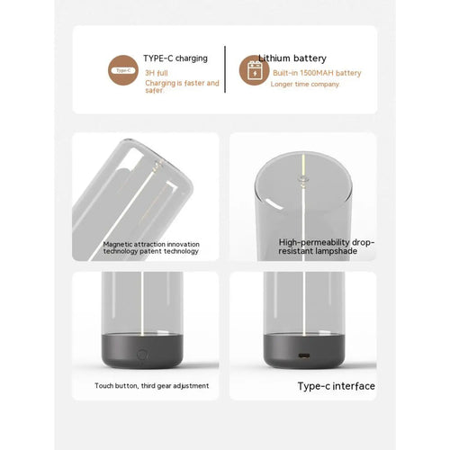 Creative Atmosphere Tent Light with LED, Rechargeable, Durable Feature