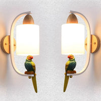 Creative Bird Lamp with Solid Wood Design for Aisle & Living Room