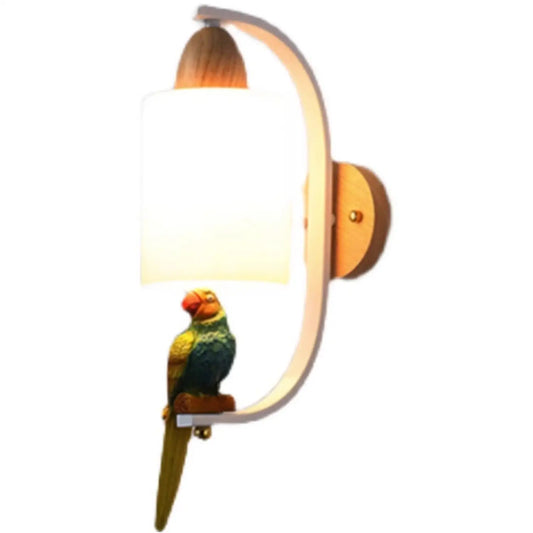 Creative Bird Lamp with Solid Wood Design for Aisle & Living Room
