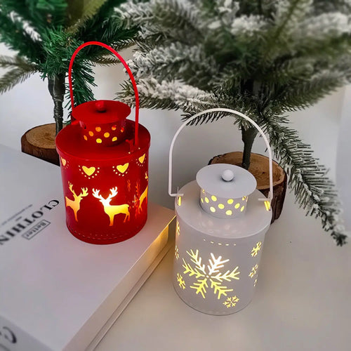 Creative Candle Lights Lantern with LED for Christmas & Holiday Decoration