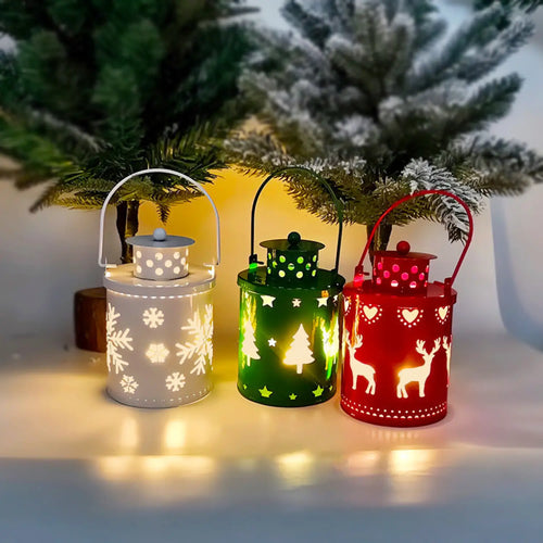 Creative Candle Lights Lantern with LED for Christmas & Holiday Decoration
