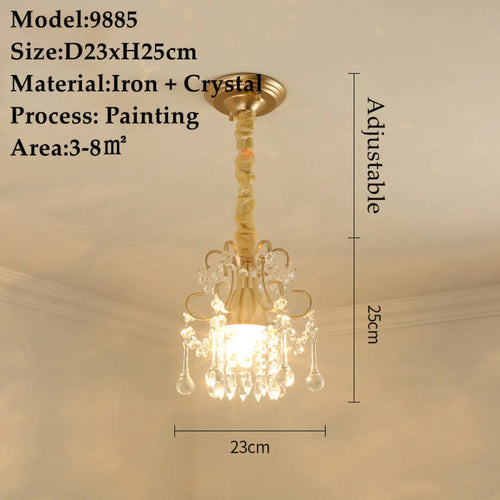 Crystal Chandelier Modern Design with Iron and Elegant Crystal Finish