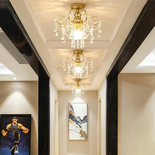 Crystal Chandelier Modern Design with Iron and Elegant Crystal Finish