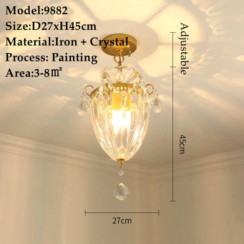 Crystal Chandelier Modern Design with Iron and Elegant Crystal Finish