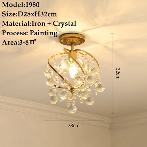 Crystal Chandelier Modern Design with Iron and Elegant Crystal Finish